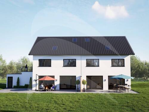 Visualisierung Rückseite - 5 Zimmer Doppelhaushälfte zum Kaufen in Passau