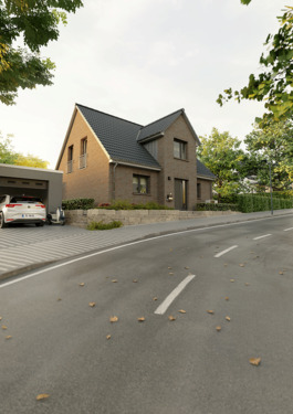 Eingangsgiebel Klinker Straßenansicht - 