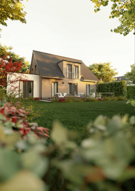 Flachdachgaube Kubus Gartenansicht - 