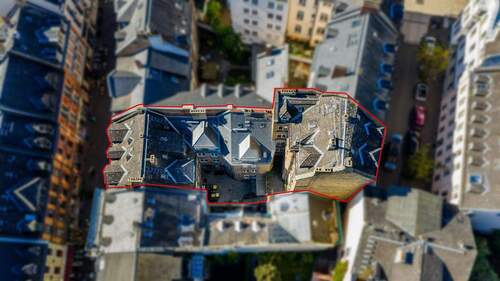 Blick auf das Ensemble - 2 Zimmer Mehrfamilienhaus, Wohnhaus in Wiesbaden