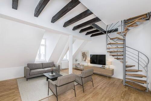 Unverbindliche Visualisierung - Modern & gemütlich - 47 m² Dachgeschosswohnung im Denkmalbau