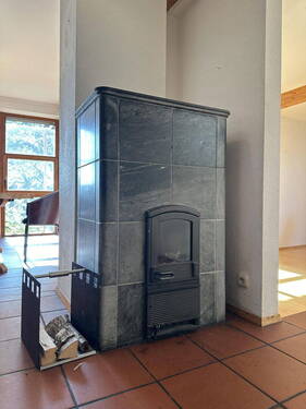 Holzofen mit Glasscheibe - 
