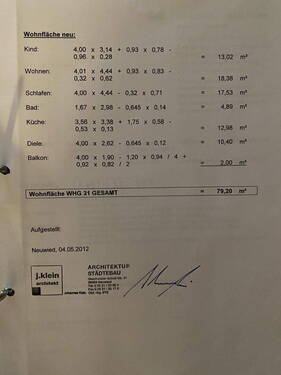 Wohnflächenberechnung - 