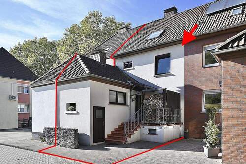 Hausansicht hinten - 4 Zimmer Reihenmittelhaus in Datteln