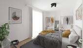 Visualisierung des Schlafzimmers der Eigentumswohnung - 3 Zimmer Etagenwohnung in Hasloh