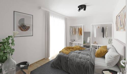 Visualisierung des Schlafzimmers der Eigentumswohnung - 3 Zimmer Etagenwohnung in Hasloh