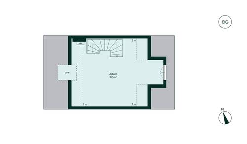 Im ausgebautem Dachgeschoss finden Sie Platz, um sich zu entfalten - 