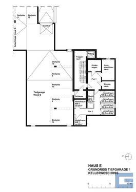 Geschossplan - Haus E - Kellergeschoss - 
