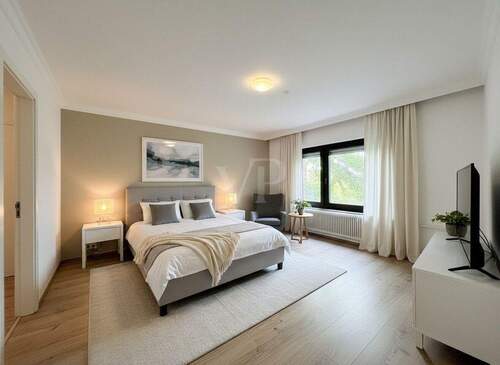 Zimmer EG mit KI möbliert - 