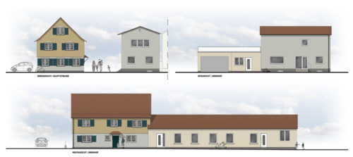 Ansichten Hauptstr..PNG - Modernes Wohnen mit historischem Charme