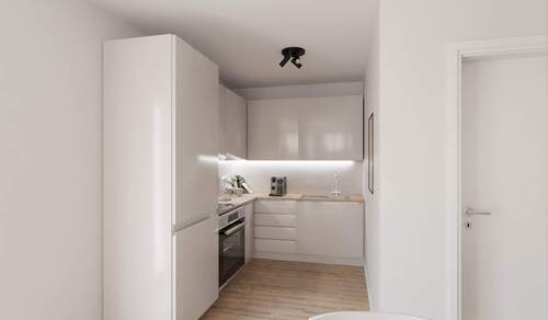 Die offene Wohnküche lädt zu gemeinsamem Kochen ein - 3 Zimmer Etagenwohnung in Germersheim