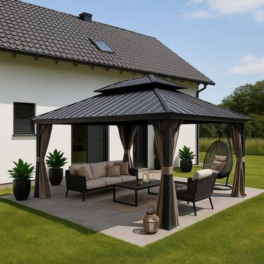 Terrrasse Grafik - 5 Zimmer Einfamilienhaus in Grebenhain / Crainfeld