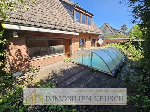 Große Sonnenterrasse mit Pool - Einfamilienhaus in in begehrter & zentraler Lage von HB-Neustadt mit Potential, Garage, Balkon&Pool