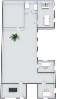 Leipziger Str 19 - 1 Boden - 3D Floor Plan - 