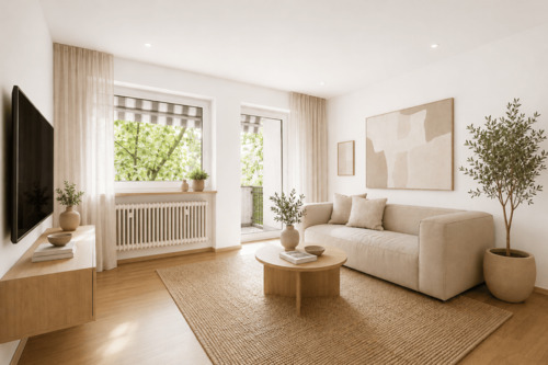 Wohnzimmer visualisiert - 