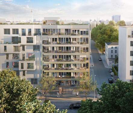 Außenvisualisierung - Statement-Masterpiece in Berlin-Mitte mit Terrasse und exklusivem Sky Deck