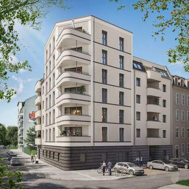 Visualisierung Straßenansicht - 3 Zimmer Etagenwohnung zum Kaufen in Dresden / Leipziger Vorstadt