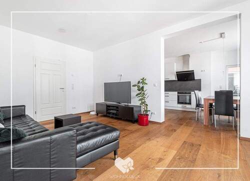 Wohnzimmer - Etagenwohnung mit 91,00 m&sup2; in Augsburg zur Miete