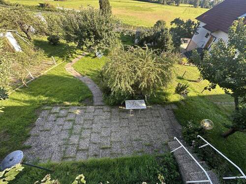 Ausblick Balkon auf Terrasse - 
