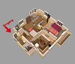 Grundriss Erdgeschoss 3D - 