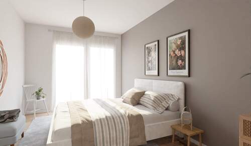 Helles und komfortables Schlafzimmer - 3 Zimmer Etagenwohnung in Germersheim