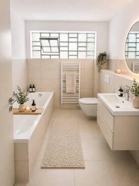Badezimmer - 3 Zimmer Etagenwohnung zur Miete in Hochheim am Main