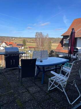 Aussicht der Dachterrasse - 4-Zimmer Wohnung mit Dachterrasse & schöner Aussicht - Bingen (Wilflingerstraße 3)