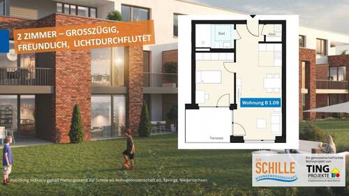 Zur Schille eG - 2 Zi Whg - 2 Zimmer Etagenwohnung in Springe-Bennigsen