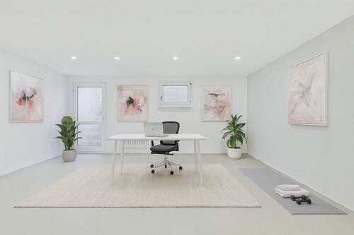 Keller als Wohnraum Staging - 