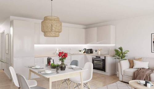 Die offene Wohnküche lädt zum gemeinsamen Kochen e - 