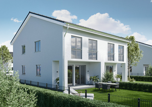 Visualisierung_Rückansicht - Investieren in Beelitz: Doppelhaushälfte mit Wachstumspotenzial