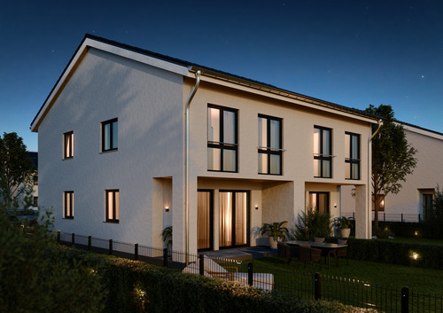 Visualisierung_bei Nacht - Doppelhaushälfte mit 119,00 m² in Beelitz zum Kaufen