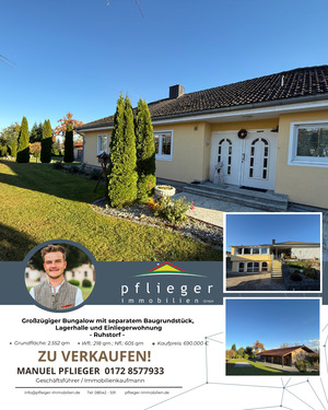 Startbild.png - Großzügiger Bungalow mit separatem Baugrundstück, Lagerhalle und Einliegerwohnung