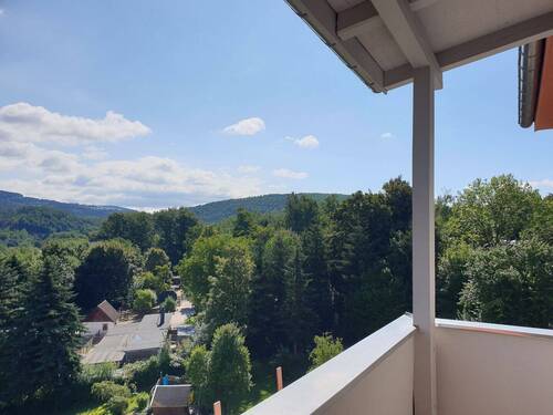 Balkonaussicht - Helle 3-Raum Wohnung mit Balkon und Blick ins Grüne!