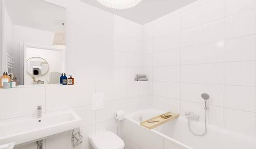 Ein weiteres Badezimmer inklusive Badewanne - 
