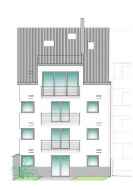 Rückansicht Töpferstraße - 2 Zimmer Etagenwohnung zur Miete in Trier