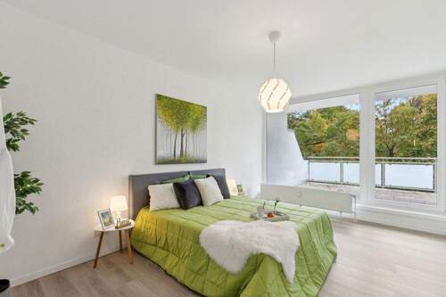 Helles Schlafzimmer - Barrierearme und bezugsfertige 2-Zimmer Wohnung, BLK - provisionsfrei vom Eigentümer