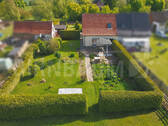 Luftaufnahme - Leben im Grünen - charmante Doppelhaushälfte mit viel Platz für Gartenliebhaber