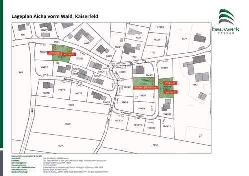 Lageplan Grundstücke - 
