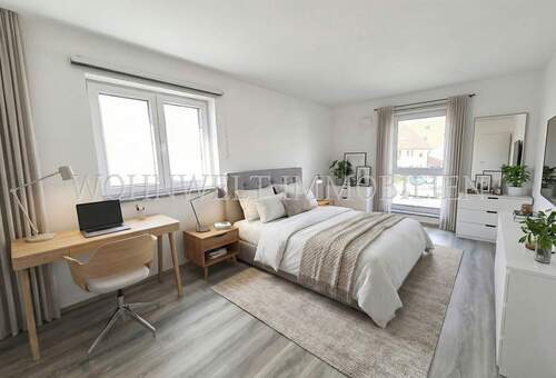 Schlafzimmer - 3 Zimmer Etagenwohnung zum Kaufen in Hallbergmoos / Goldach