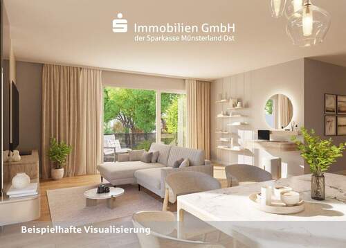 Wohnzimmer - 3-Zimmer Wohntraum in den Lukarnen: So wohnt Münster morgen.