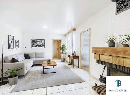 Wohnzimmmer EG - gestaged (KI generiert) - 8 Zimmer Einfamilienhaus zum Kaufen in Oberndorf