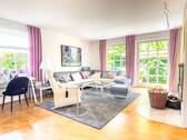 Wohnzimmer mit Kamin - 5 Zimmer Einfamilienhaus zum Kaufen in Selm / Bork