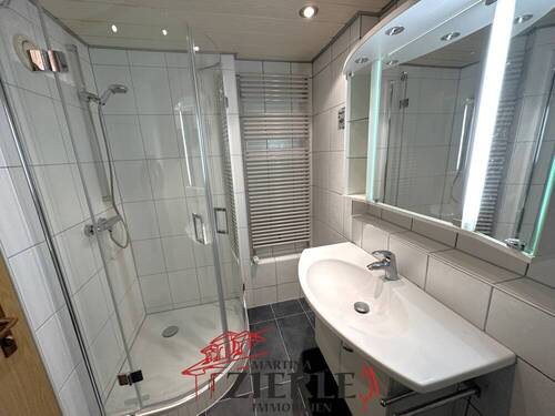1-Badezimmer - Gelegenheit! Oben ist es am schönsten! 3,5 Zi. Wohnung mit Aufzug, Aussichtslage, Stadtrand und TG!
