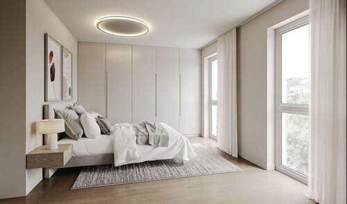 Innenvisualisierung Schlafzimmer - Terrassenwohnung in Berlin zum Kaufen