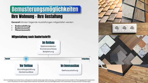 Bemusterungsmöglichkeiten - 