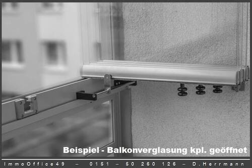 Balkonverglasung offen - 
