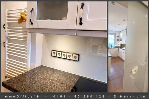Küche mit Glasschiebetür - 4 Zimmer Etagenwohnung zum Kaufen in Karlsfeld