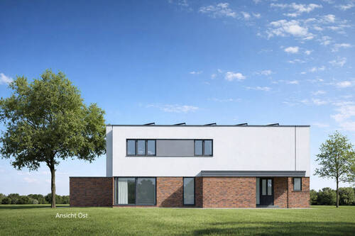 Ansicht - Ost - Seitenansicht - 4 Zimmer Doppelhaushälfte in Dinklage