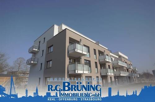 Aussenansicht - Moderne 2-Zimmerwohnung im EG in Kehl am Wasserturm